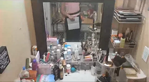 Vanity area before a MotoMaid organization reset
